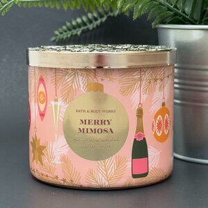 BBW Merry Mimosa Bath & Body Works 3 Wick Candle
